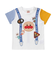 サスペンダー柄アップリケTシャツ