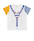 サスペンダー柄アップリケTシャツ
