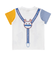 サスペンダー柄アップリケTシャツ