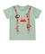 サスペンダー柄アップリケTシャツ
