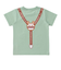 サスペンダー柄アップリケTシャツ