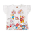 袖フリルお花いっぱいTシャツ