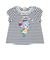 フリル襟アップリケボーダーTシャツ