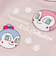 襟フリルお顔アップリケ長袖Tシャツ