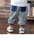 だだんだんアップリケデニムニットパンツ