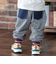 だだんだんアップリケデニムニットパンツ