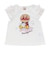 袖フリルシェル柄アップリケTシャツ