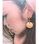 マーブルサークルプレートピアス