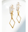 クリア×ゴールドピアス