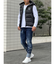 ロールアップペイントデニムパンツ