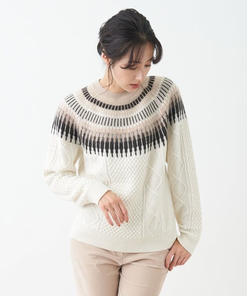 定価8万レリアン×LE TRICOT PERUGIAリネン切替ニットカットソー