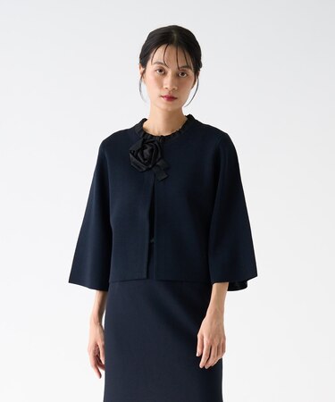 ローズモチーフニットジャケット｜ランバンコレクションの通販｜&mall 