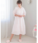 50/ダブルガーゼプチローズレーシーワンピース ネグリジェ　ルームウェア　花柄　ローズ　バラ　ロマンティック　大人可愛い　綿100％　お肌に優しい