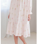C/R天竺スプリングフラワーリラクシーワンピース ネグリジェ　ルームウェア　花柄　春　梅雨  大人可愛い　綿100％　お肌に優しい　綿混　Vネック