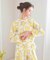 50/ダブルガーゼミモザフリルパジャマ　セットアップ　ルームウェア　花柄　春　大人可愛い　上品　エレガント　おしゃれ　軽やか　綿100％　お肌に優しい