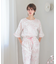 50/ダブルガーゼチェリーブロッサムセットアップ　セットアップ　ルームウェア　桜　花柄　春　大人可愛い　上品　軽やか　綿100％　お肌に優しい　おしゃれ