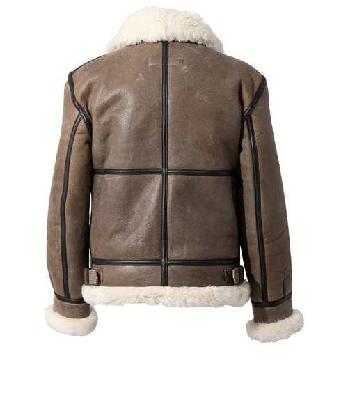 本革 B-3フライトジャケット ムートンジャケット メンズ リューグー