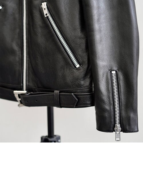 vibecaコラボ】VALLET 本革 シングルライダースジャケット メンズ