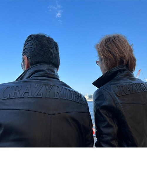 横浜銀蝿コラボ】CRAZY RIDER 本革 シングルライダース メンズ