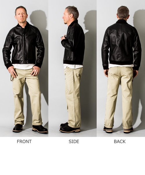 本革 レザ-バイカースタジャン メンズ リューグーレザーズ SRR01C