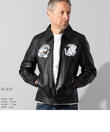 Liugoo Leathers 本革 レザースカジャン メンズ リューグーレザーズ 