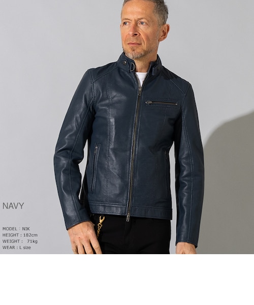 Liugoo Leathers 本革 メッシュレザー シングルライダースジャケット 