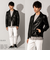 LIUGOO ZERO WASTE 本革 ダブルライダースジャケット メンズ DRY14A