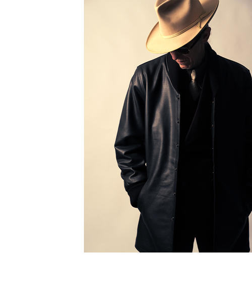 Liugoo Leathers 本革 レザーロングファラオコート メンズ COT56A