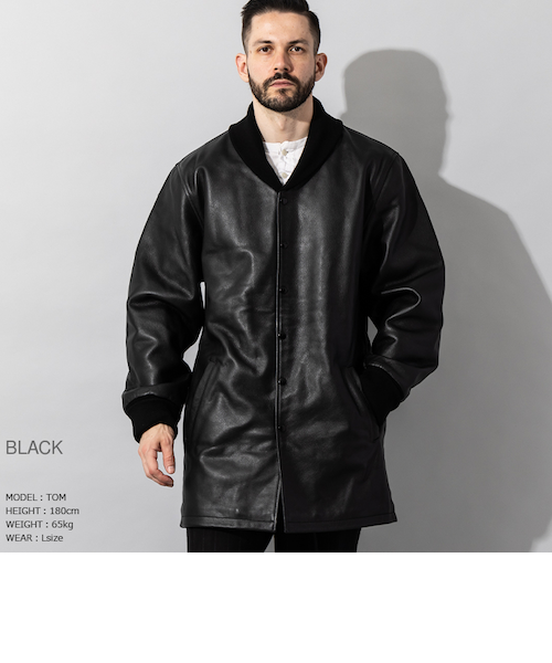 Liugoo Leathers 本革 ロングファラオコート メンズ リューグー