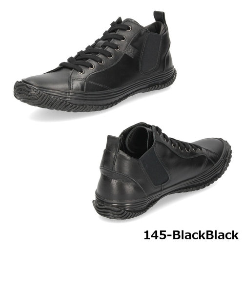 スピングルムーブ　SSサイズ　サイドゴア　ミドルカットシューズ　ブラック　レザー スピングルムーブ SSサイズ サイドゴア ミドルカットシューズ