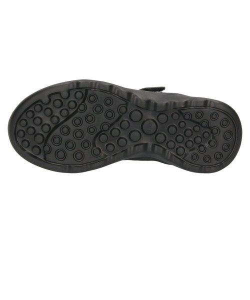 瞬足 レモンパイ 女の子 スニーカー キッズ ブラック 黒 軽量