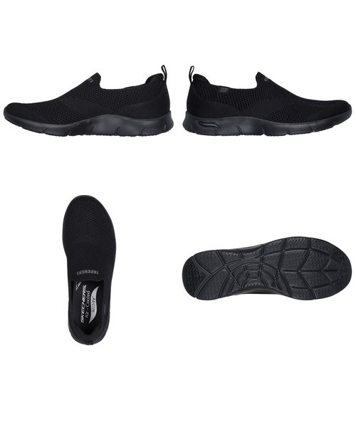 【未使用】スケッチャーズ　アーチフィット　スニーカー　スリッポン　黒　レディース SKECHERS - 【未使用】スケッチャーズ アーチフィット