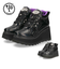 ヨースケ YOSUKE レディース 厚底スニーカー 3E 幅広 6310021 黒 ブラック 靴 7cm レースアップ サイドジップ