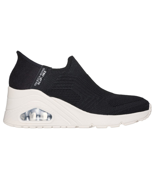 スケッチャーズ スリップインズ：ウノ ウェッジ - キッキング ニット ブラック SKECHERS｜スケッチャーズ スリップインズ:ウノ ウェッジ
