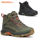 メレル メンズ ハイキングシューズ 防水 スニーカー MERRELL スピード ストライク 2 ミッド ウォータープルーフ M037833 ブラック M037835 オリーブ