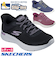 スケッチャーズ スリップインズ レディース スニーカー 黒 厚底 スリッポン ハンズフリー 靴 SKECHERS Slip-ins ゴーウォーク フレックス 125516 ゴム紐 ノーマル幅
