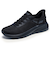 スケッチャーズ スニーカー スリップインズ メンズ ハンズフリー 立ったまま履ける 靴 ワイド幅 スリッポン SKECHERS 118312W  ボブス スポート 黒 ブラック