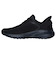 スケッチャーズ スニーカー スリップインズ メンズ ハンズフリー 立ったまま履ける 靴 ワイド幅 スリッポン SKECHERS 118312W  ボブス スポート 黒 ブラック