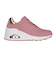 スケッチャーズ スニーカー レディース ローカット 厚底 ウノ ウェッジ ハイステップス 177520 SKECHERS ノーマル幅 かわいい 靴ひも UNO WEDGE-HI STEPS