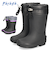 長靴 キッズ 男の子 女の子 レインブーツ 雨 雪 ロング丈 防寒 保温 防滑 柔らかい スノーブーツ 滑りにくい ブラック 黒 通園 通学 Parade パレード 56602