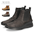 ショートブーツ レディース 歩きやすい 厚底 本革 サイドゴアブーツ 5cm 黒 ブラック ブラウン グレー 日本製 柔らかい NICO ニコ 83041