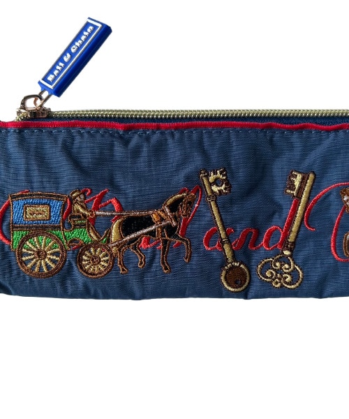 Ball＆Chain/ボールアンドチェーン】T pouch Key＆Carriage 刺繍ポーチ