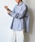 高密度ストライプワイドシャツ