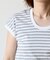 シルケットボーダーフレンチスリーブTシャツ