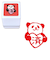 こどものかお　パンダミニ浸透印　0543－019　済／レッド