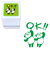 こどものかお　パンダミニ浸透印　0543－017　OK!!／グリーン