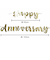 ユニーク　Happy　Anniversary　バナーゴールド　U72608