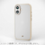 【iPhone16】　エレコム（ELECOM）　＆me　ソフトケース　メタリックライン　PM-A24AUCTMLGB　グレージュ