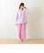 わさらふ（wasaraf）　和さらし2枚重ねガーゼパジャマ　レディース　L　ピンク