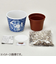 聖新陶芸　染付小紋草加BONSAI　ねこ／ミント　GD1022‐2